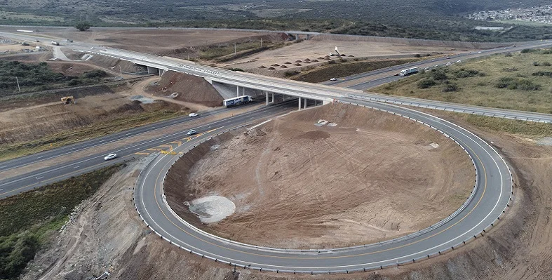 The N2 Belstone interchange viewed from overhead. 