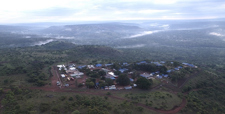 A wide shot of the Kabanga Nickel Project camp.