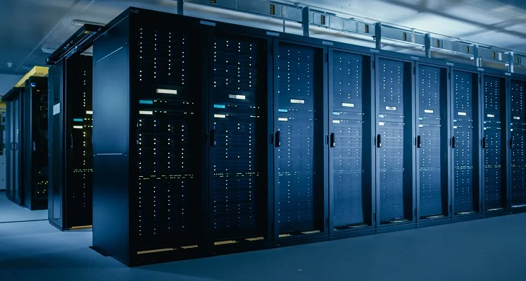 An image from inside a data centre. 