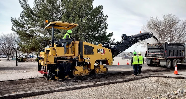 A Cat PM310 Cold Planer in action.