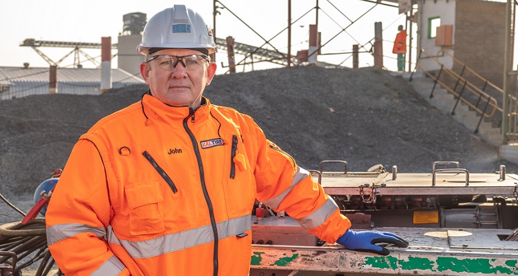 An image of Kal Tire's John Martin at a mining site.