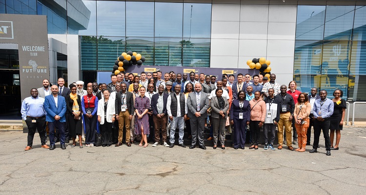 The Mantrac Kenya team posing for a picture together.