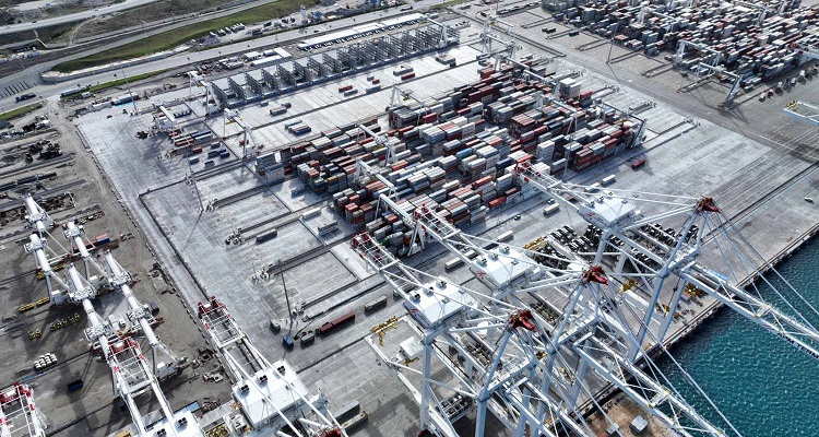 APM Terminals Tangier MedPort overhead view. 