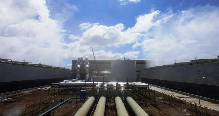 An image of the Olkaria I Kenya geothermal power plant. 