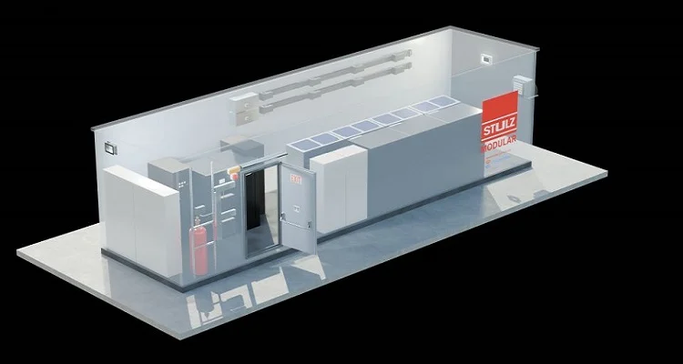 A concept image for the modular high-density data centre with immersion cooling.