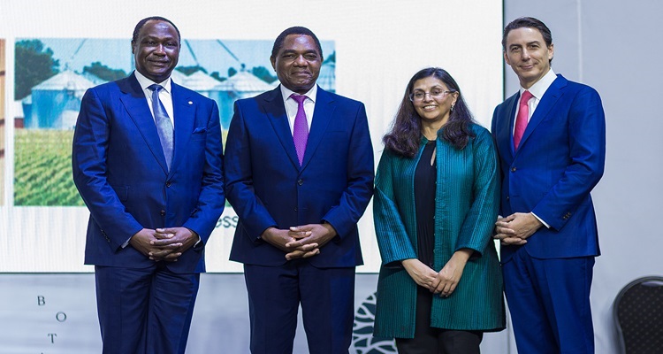 President Hakainde Hichilema, Amos Hochstein and Samaila Zubairu at the Investor Forum.