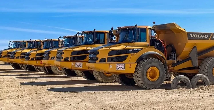 A line of A45G articulated haulers from Volvo in Egypt. 